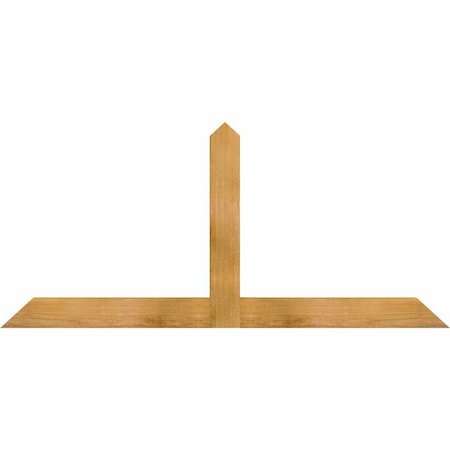 Ekena Millwork Portland Rough Sawn Timber Gable Bracket, Western Red Cedar, 60"W x 27"H x 2"D x 4"F, 11/12 Pitch GBW060X27X0204POR00RWR